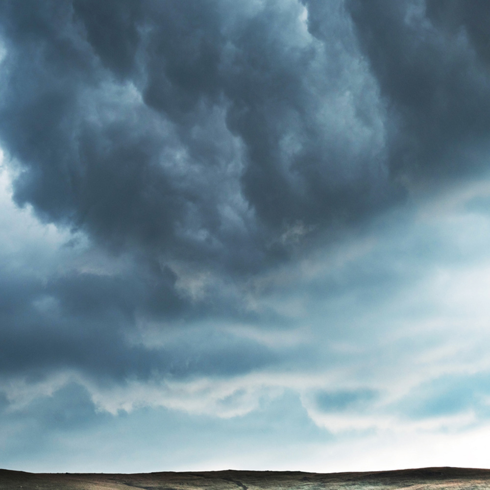 A sky full of black clouds.