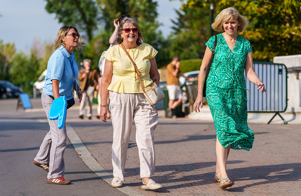 3 women walking